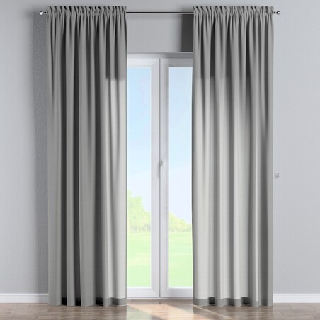 Zasłona na kanale z grzywką 1 szt. 130x260 szary