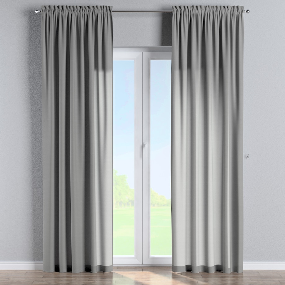 Zasłona na kanale z grzywką 1 szt. 130x260 szary