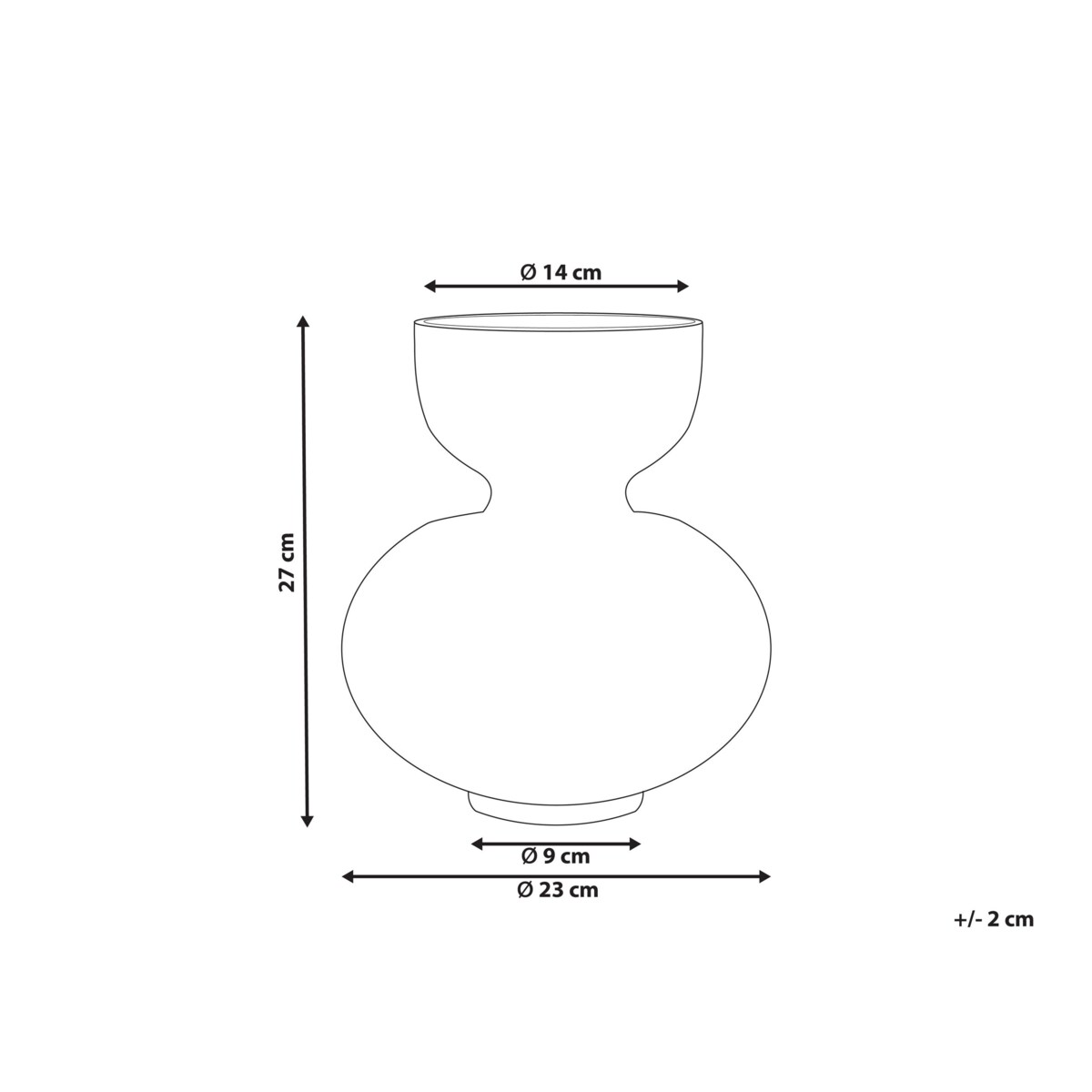 Wazon na kwiaty szklany 27 cm zielony PALAIA