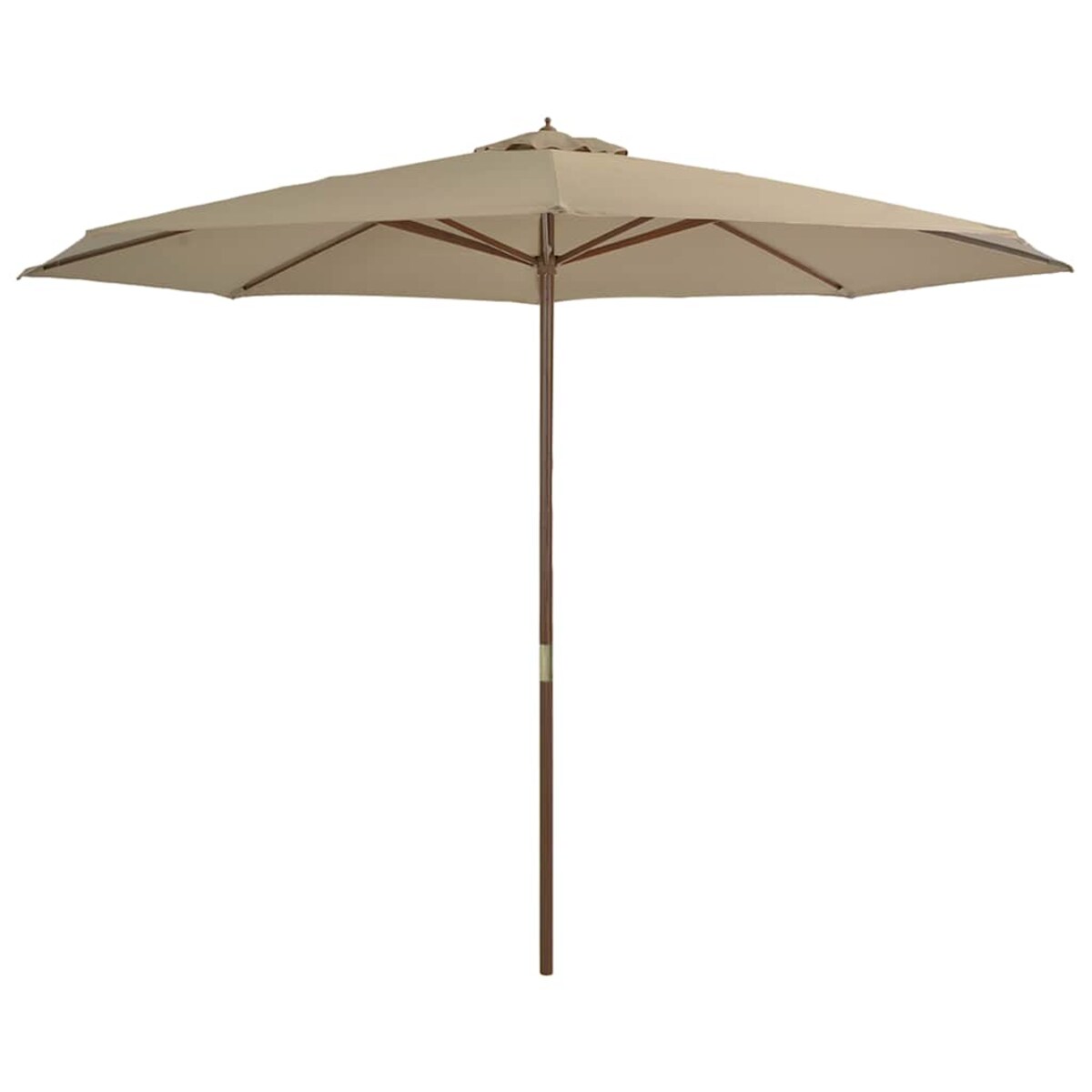 vidaXL Parasol ogrodowy na drewnianym słupku, 350 cm, taupe