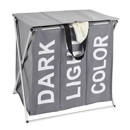 Kosz trójkomorowy, składany pojemnik na pranie TRIO TOP - 57 x 57 x 38, WENKO