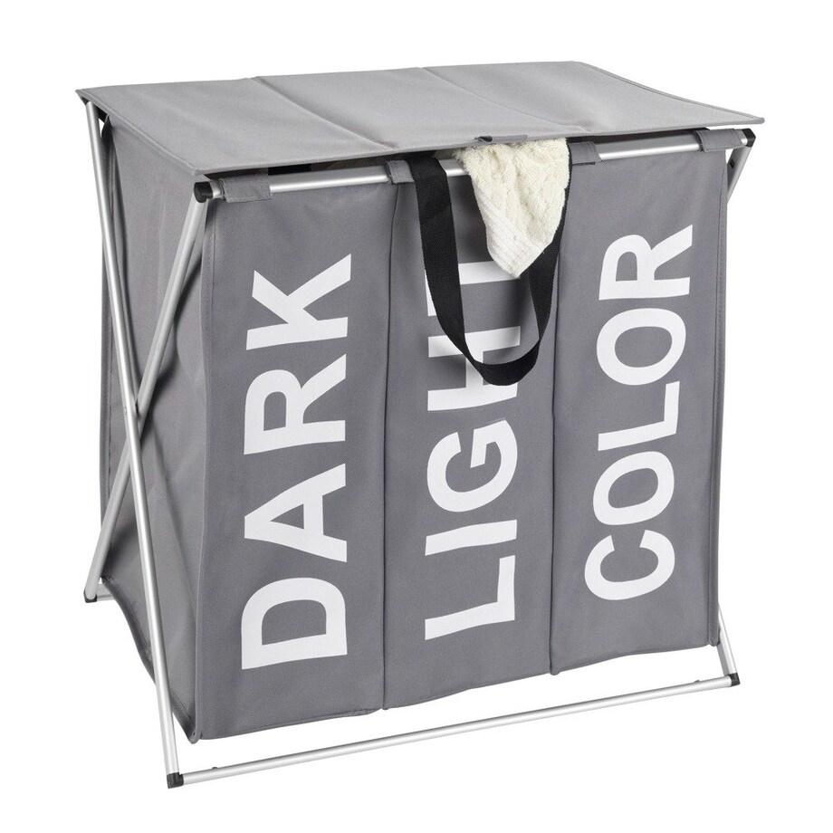 Kosz trójkomorowy, składany pojemnik na pranie TRIO TOP - 57 x 57 x 38, WENKO