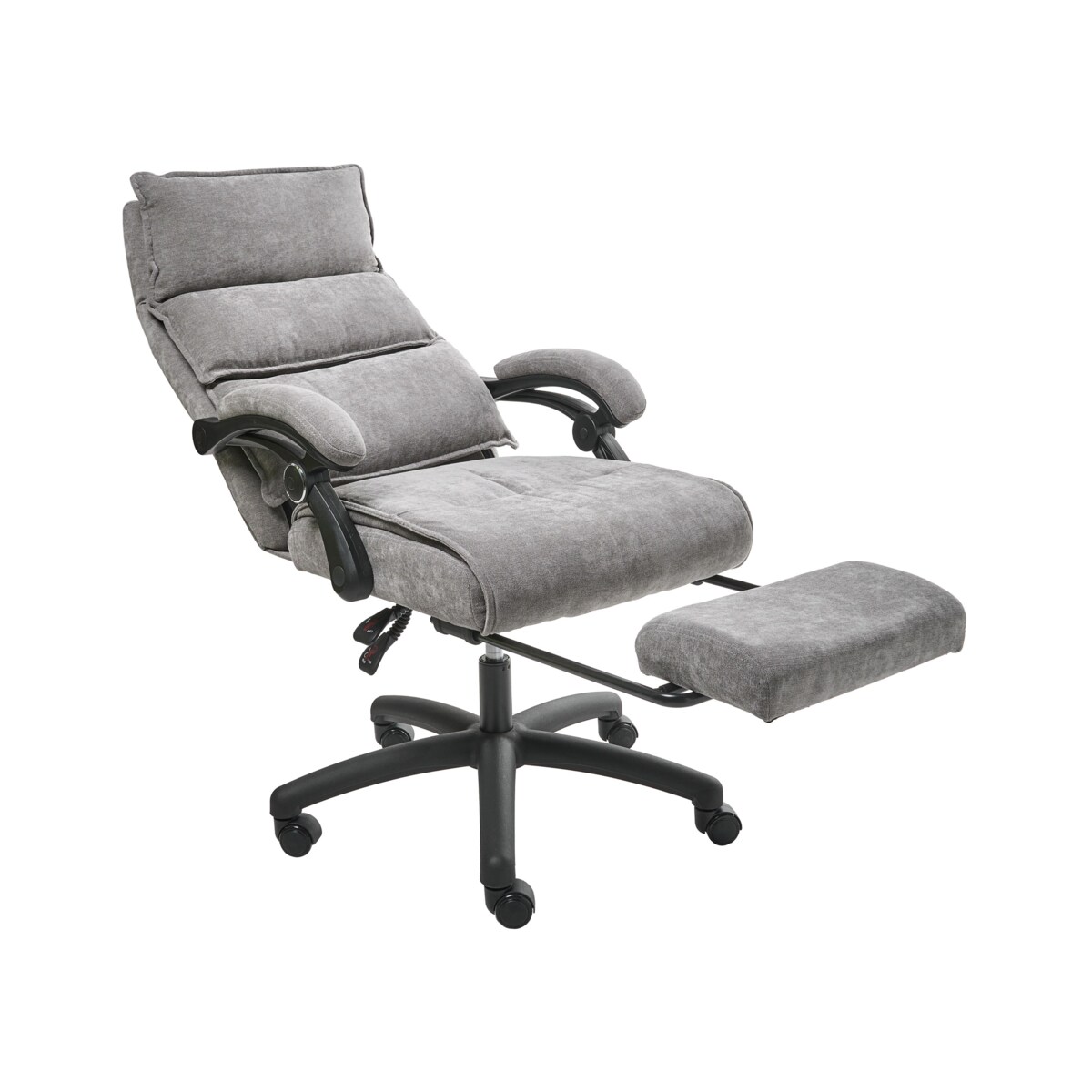 Fotel biurowy Z wysuwanym podnóżkiem EATON Szenil Szary