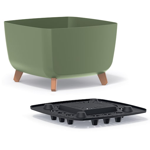 Doniczka Donica Ogrodowa 39 Cm Na Nóżkach Dekoracyjna Zielony