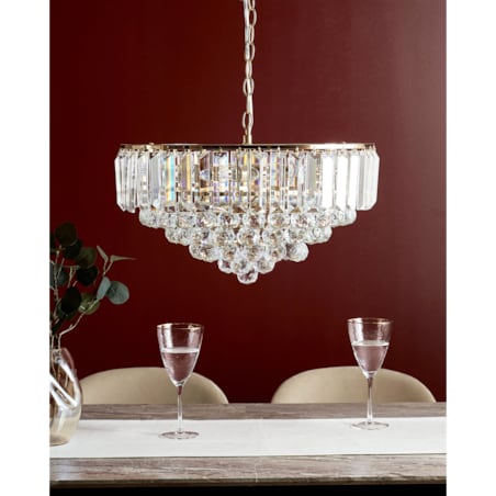 Żyrandol kryształowy 49 cm złoty ACHEIRO