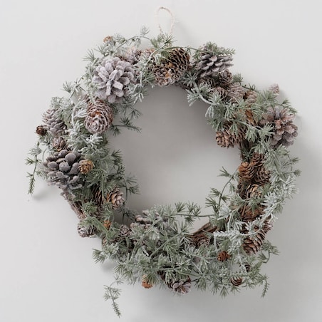 Wianek świąteczny Ø 32 cm z szyszkami TIKHONI