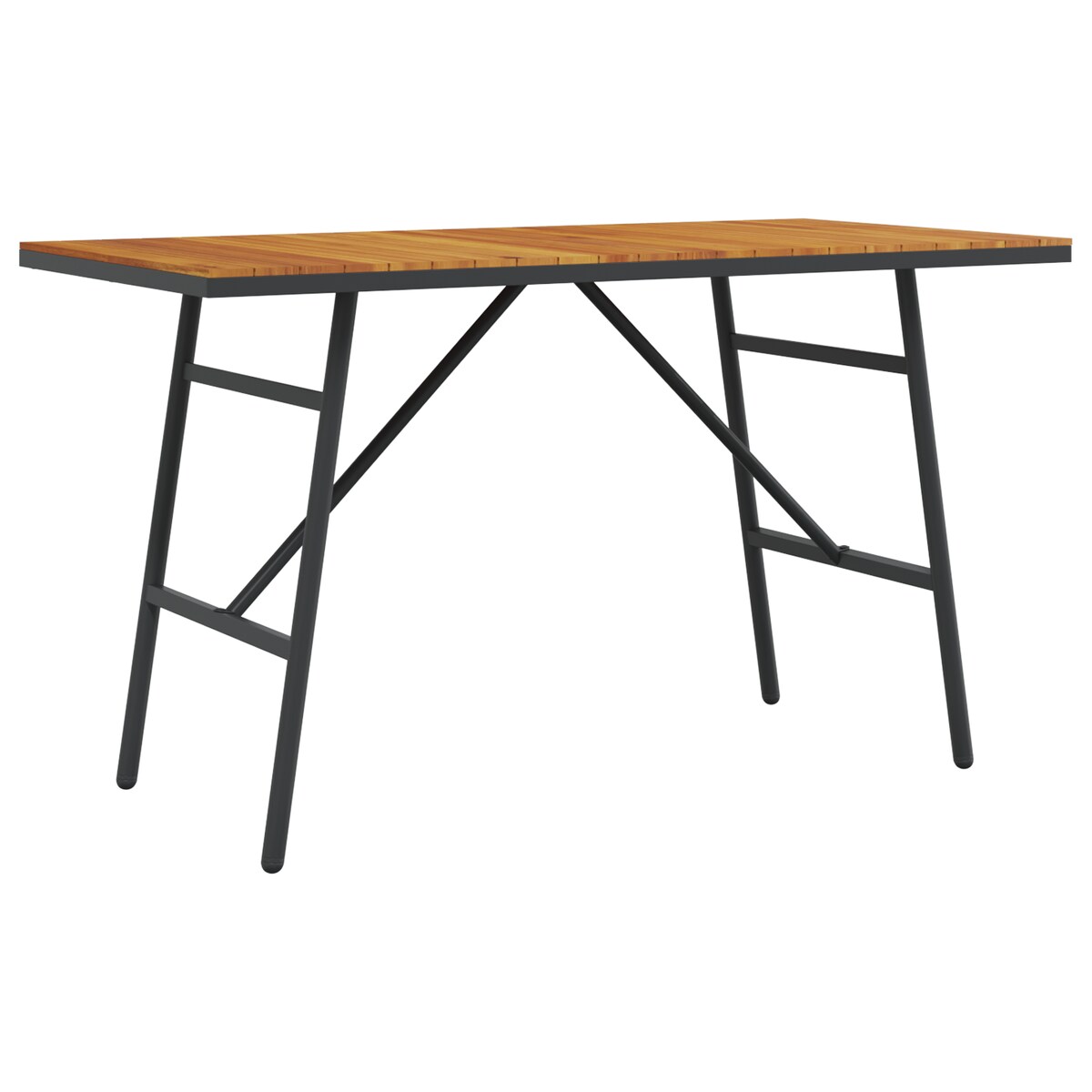vidaXL Stół jadalny - Czarny, 110x55x62 cm, z litego drewna akacjowego