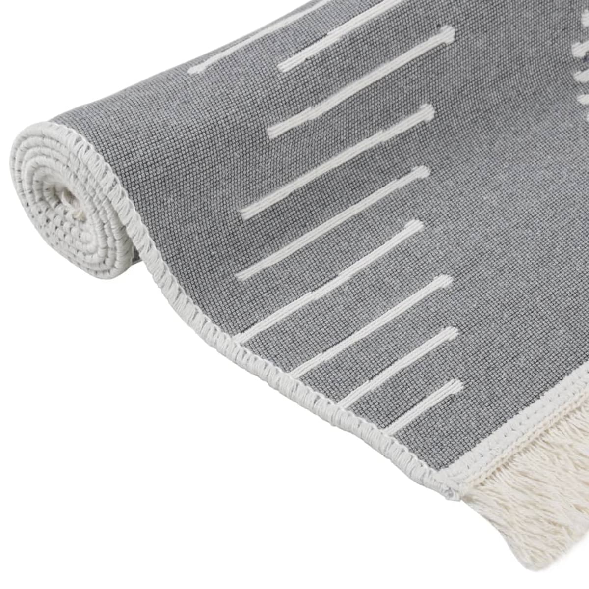 vidaXL Dywanik, ciemnoszary, 160x230 cm, bawełniany