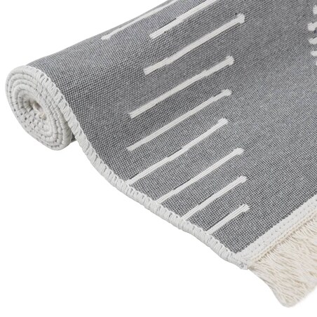 vidaXL Dywanik, ciemnoszary, 160x230 cm, bawełniany