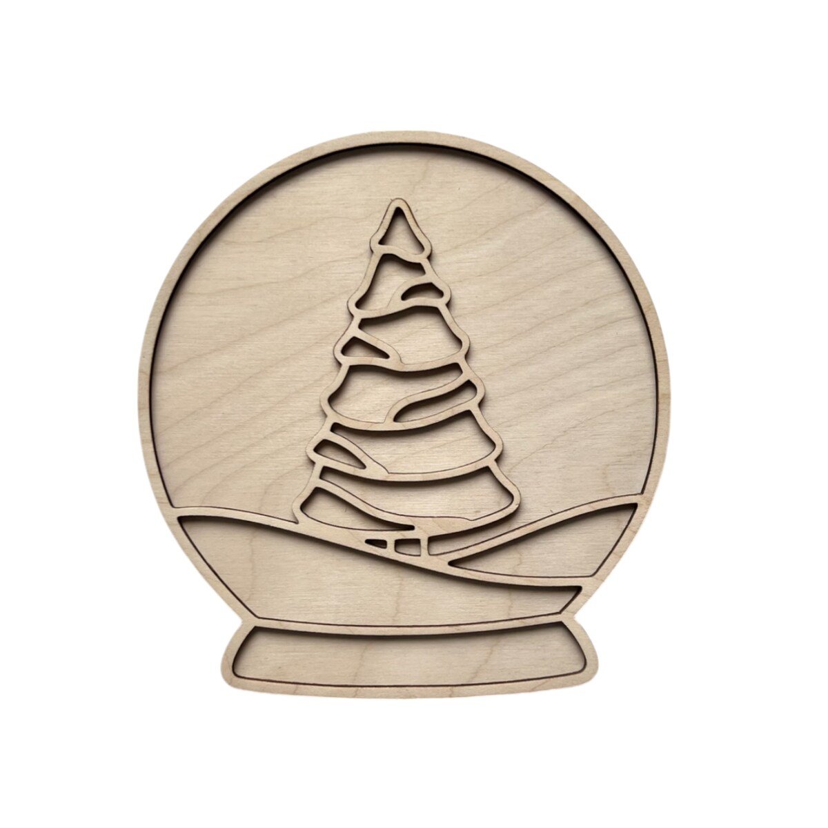 Świąteczna wysypywanka sensoryczna SZKLANA KULA drewniana mikołajki