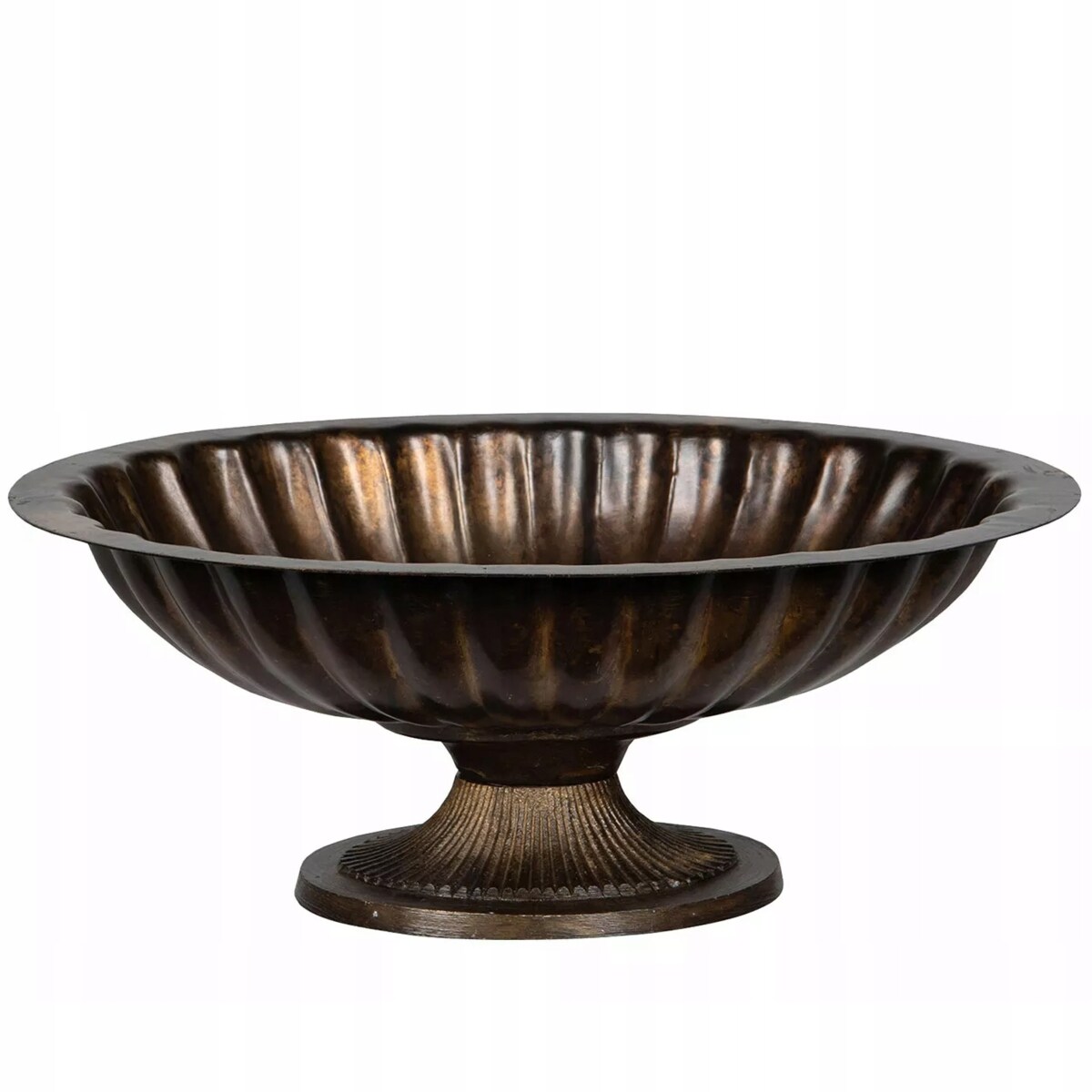 MISA NA NÓŻCE MISKA NA OWOCE 33cm patera retro dekoracje ozdoby brązowa