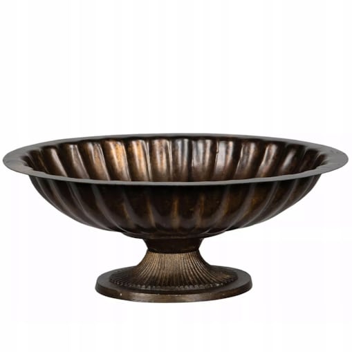 MISA NA NÓŻCE MISKA NA OWOCE 33cm patera retro dekoracje ozdoby brązowa