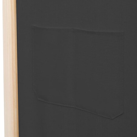 vidaXL Parawan 3-panelowy, szary, 120x170x4 cm, tkanina
