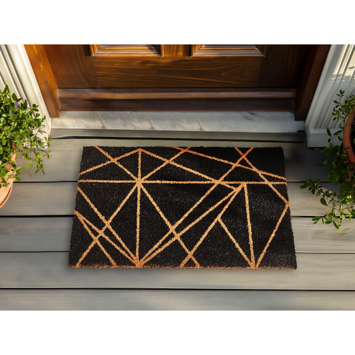 Wycieraczka KISOKOMA 40 x 60 cm Włókno kokosowe Czarny