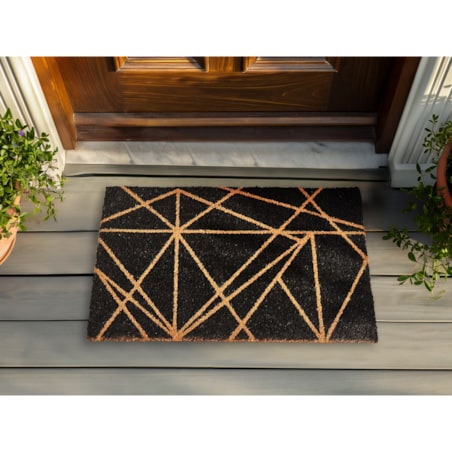 Wycieraczka KISOKOMA 40 x 60 cm Włókno kokosowe Czarny
