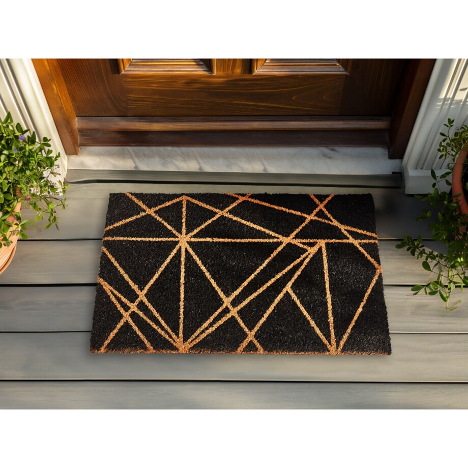 Wycieraczka KISOKOMA 40 x 60 cm Włókno kokosowe Czarny