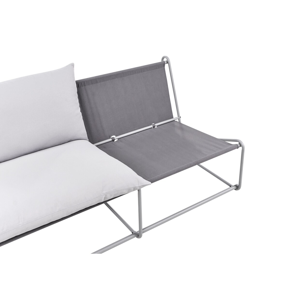 Sofa ogrodowa dla 2 osób PICO Metal Szary