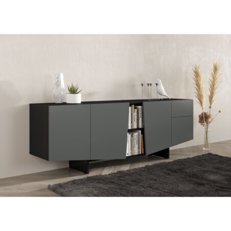 Nowoczesna szara komoda z szufladami Skandica WING / szer. 200 cm