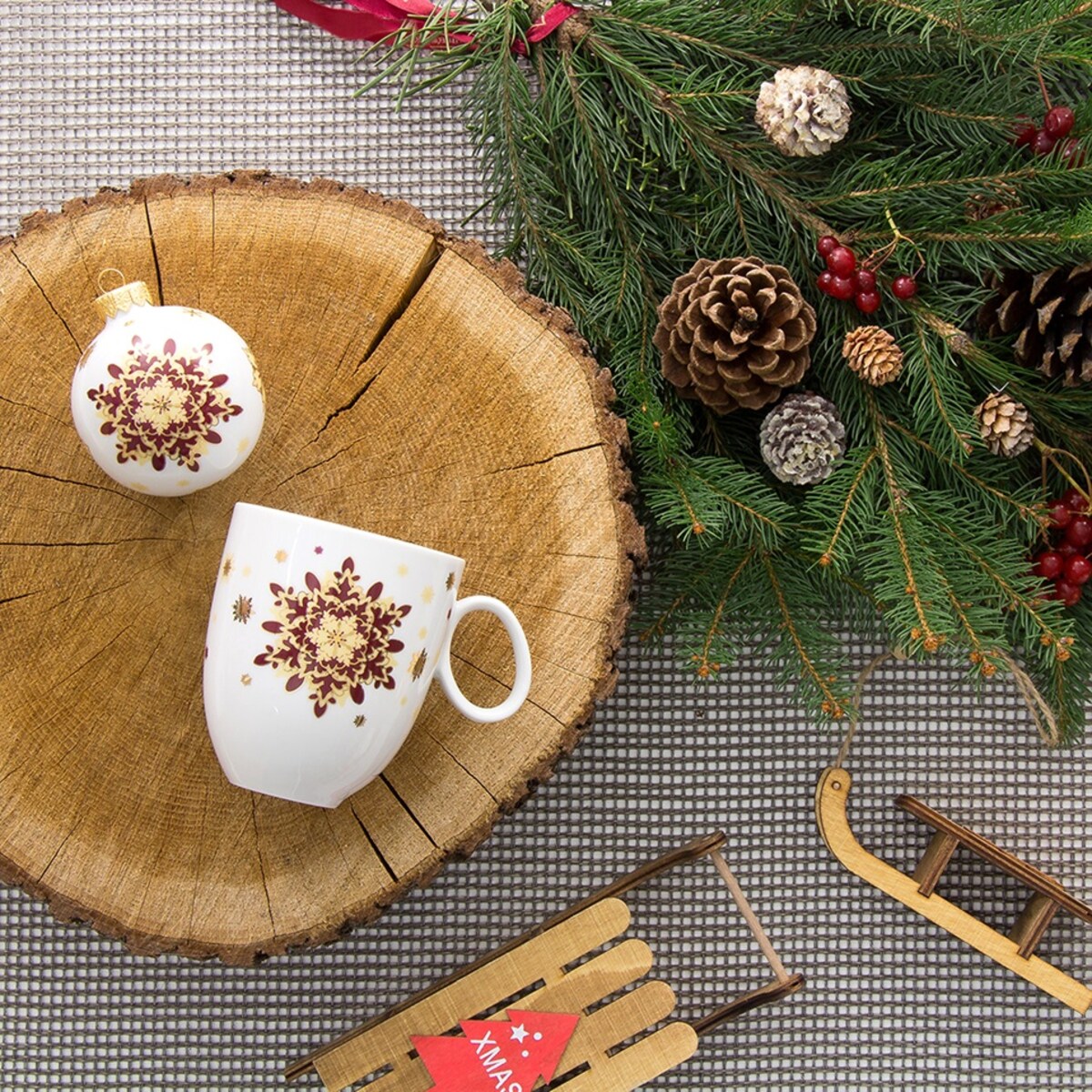 Kubek 300 ml Quebec Bordowa Gwiazda G593