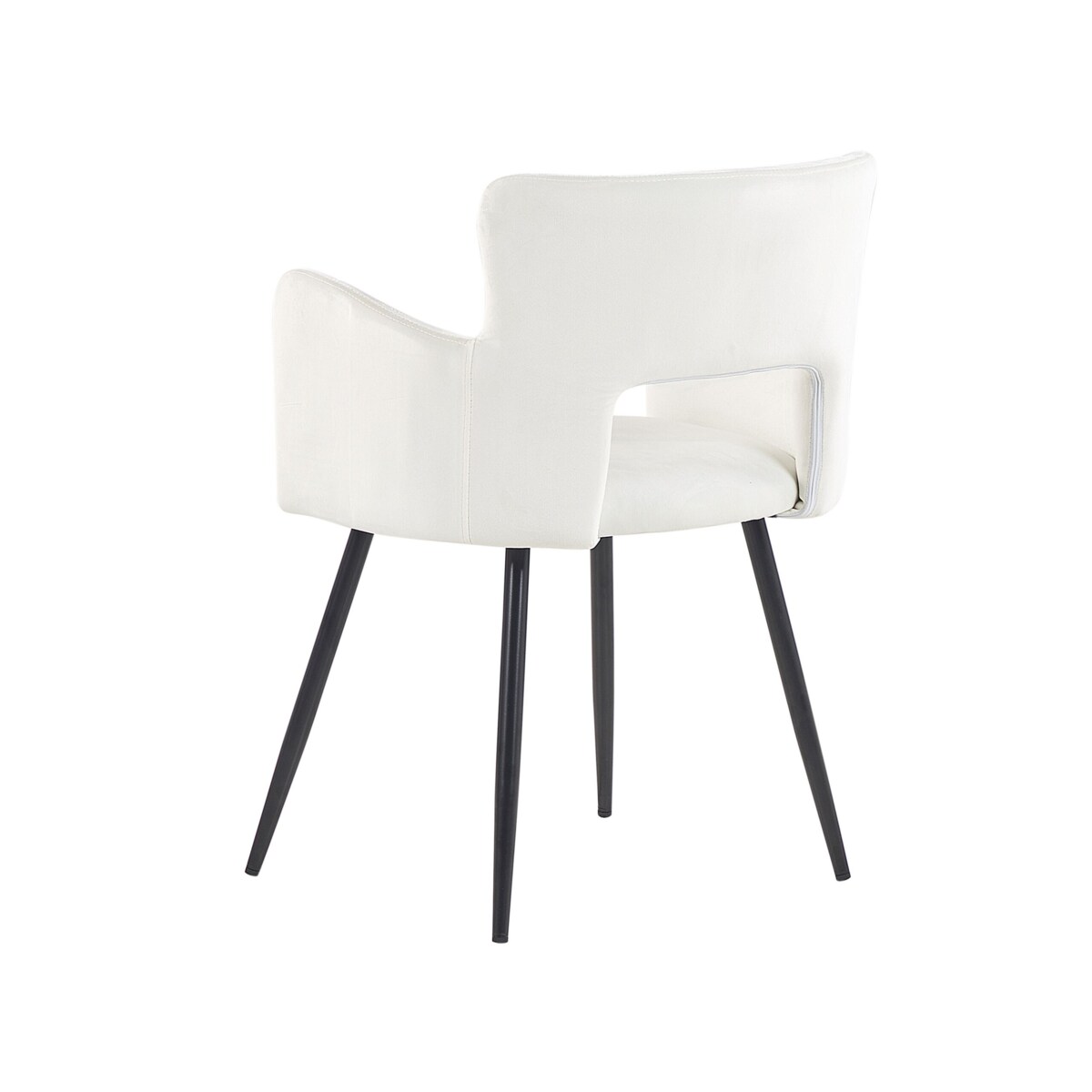 2 krzesła do jadalni welurowe białe SANILAC