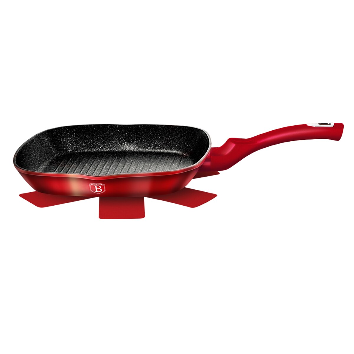 Patelnia z powłoką granitową grill 28cm BERLINGER HAUS Metallic Burgundy