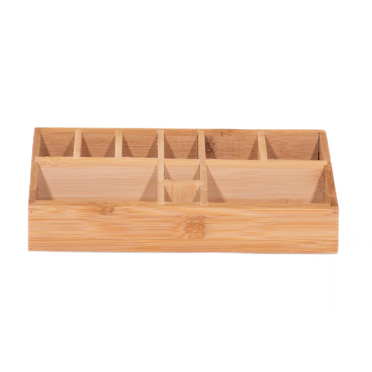 Organizer na kosmetyki bambusowy, naturalny, 23 x 9 x 8,5 cm, kolor brązowy