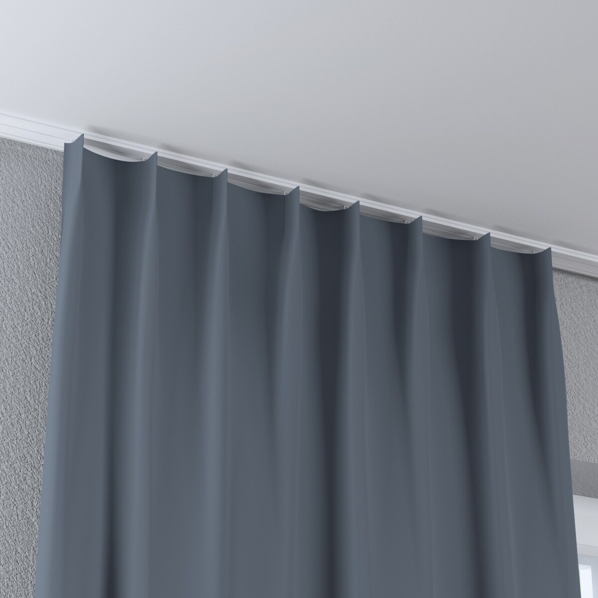 Zasłona na haczykach flex pojedynczych 130x260 grafitowy szary