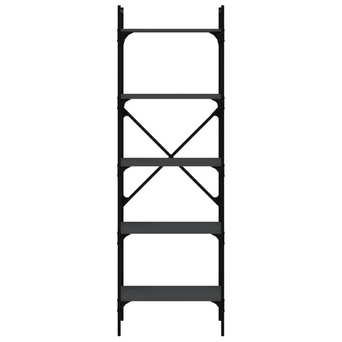 vidaXL 5-poziomowy regał na książki, czarny, 56x31,5x174 cm