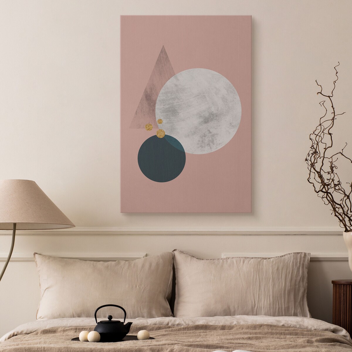 Obraz Do Salonu Figury Geometryczne Abstrakcja Styl Glamour 30x40cm