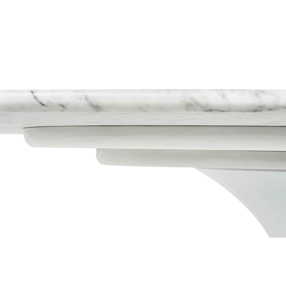 Stół TULIP ELLIPSE MARBLE CARRARA biały - blat owalny marmurowy, metal
