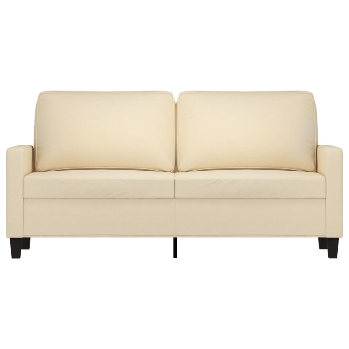 vidaXL 2-osobowa sofa, kremowa, 140 cm, tapicerowana tkaniną