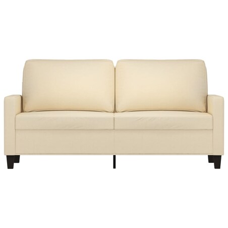 vidaXL 2-osobowa sofa, kremowa, 140 cm, tapicerowana tkaniną