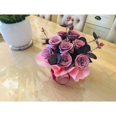 Dzień mamy BUKIET Z KWIATÓW MYDLANYCH róża doniczka prezenty urodziny box