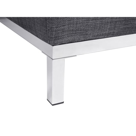 Narożnik z otomaną prawostronny szary OSLO