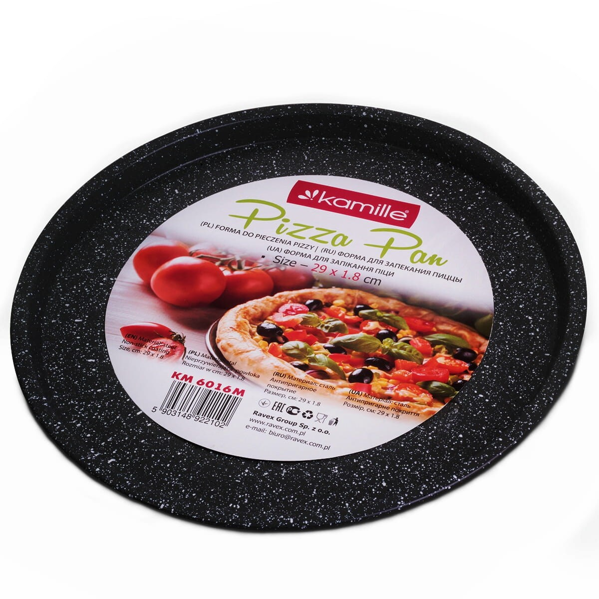 Forma blacha do pieczenia pizzy z powłoką marmurkową 29cm KAMILLE