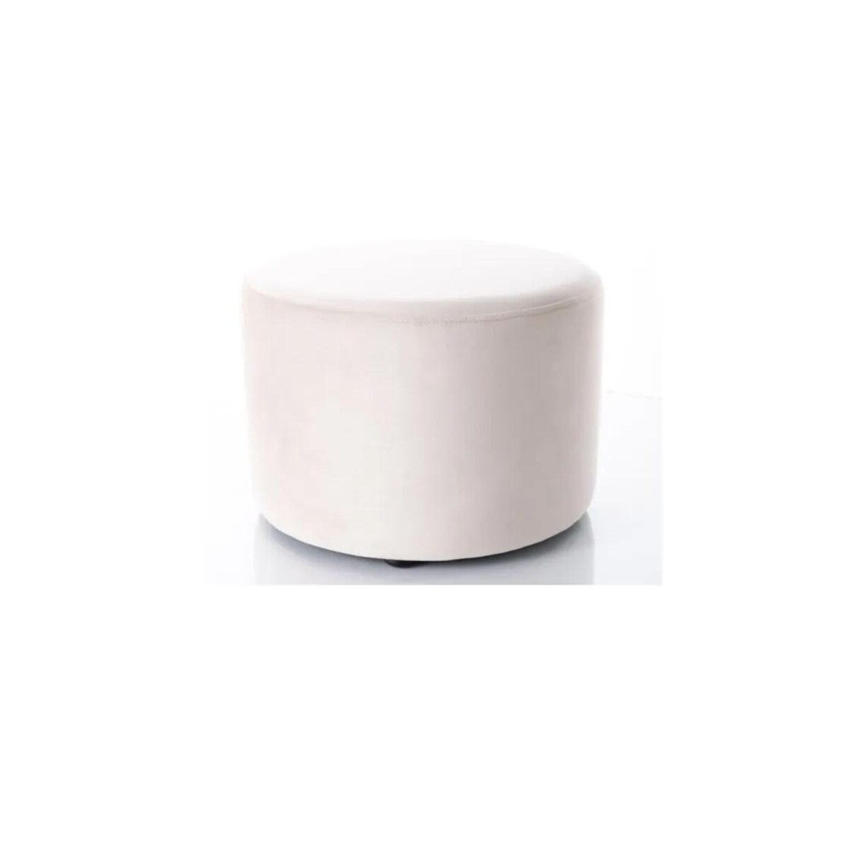 Pufa DOTI A VELVET jasnobeżowa