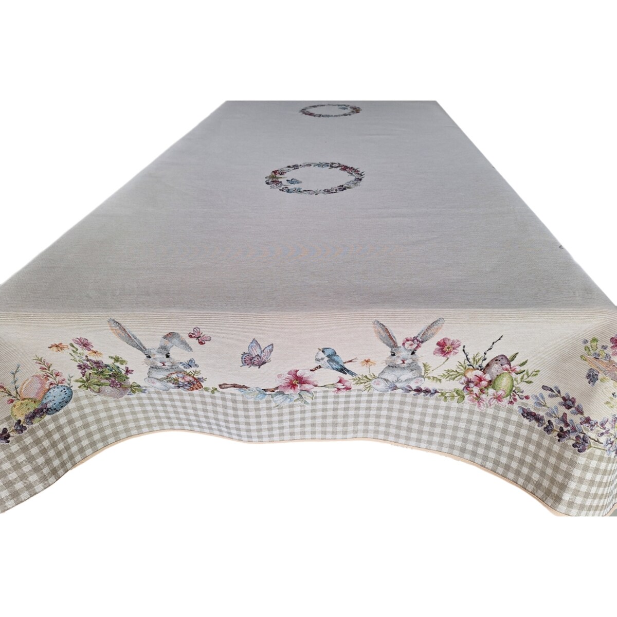Obrus Wielkanocny 140X240 Cm Na Stół Ozdobny Dekoracyjny Zajączki