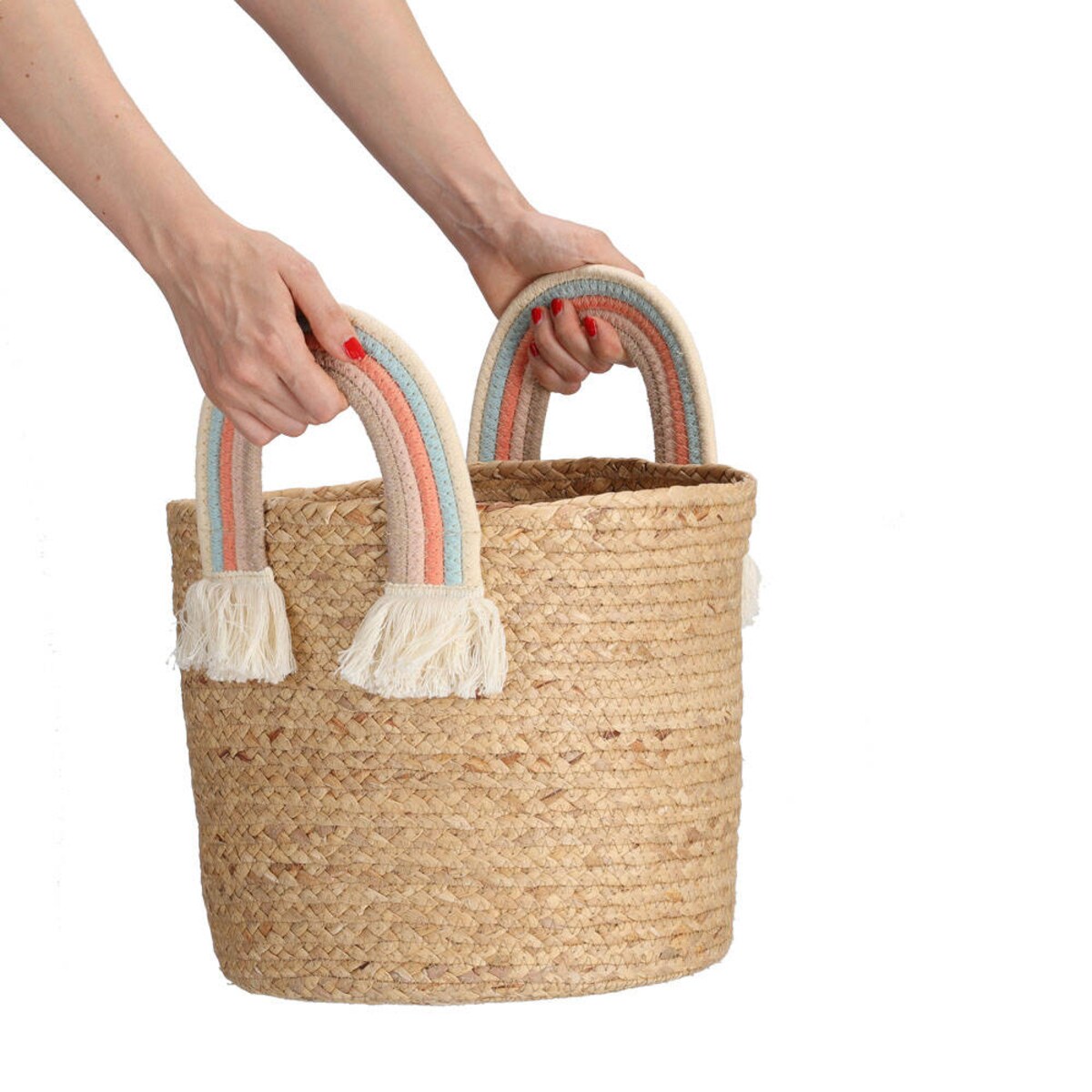 Kosz do przechowywania z plecionej trawy morskiej, Ø 30 cm