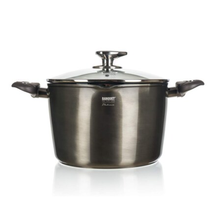 Garnek DO GOTOWANIA makaronu ziemniaków obiad METALLIC PLATINUM 24cm 6,2L