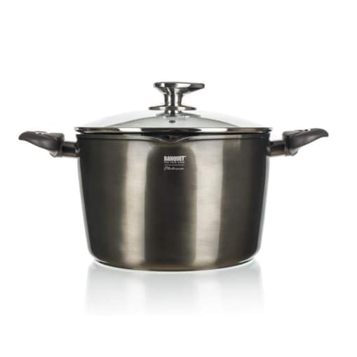 Garnek DO GOTOWANIA makaronu ziemniaków obiad METALLIC PLATINUM 24cm 6,2L