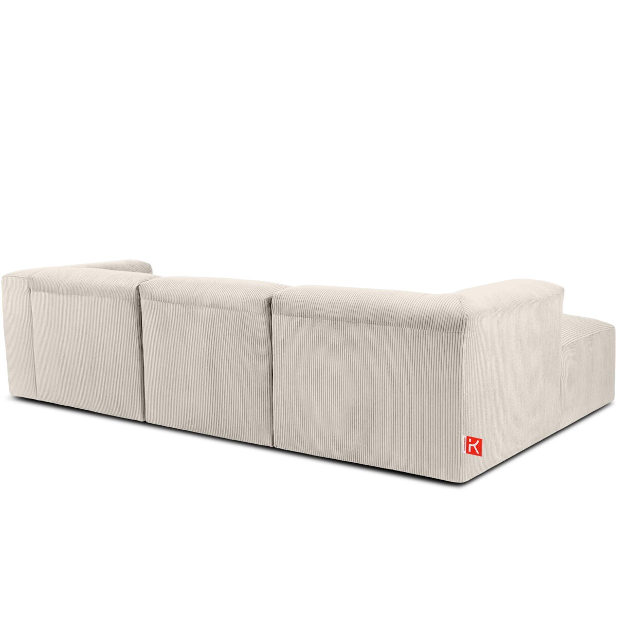 KONSIMO BUFFO Narożnik prawy z niezwykle miękkim i wygodnym siedziskiem, kolor kremowy