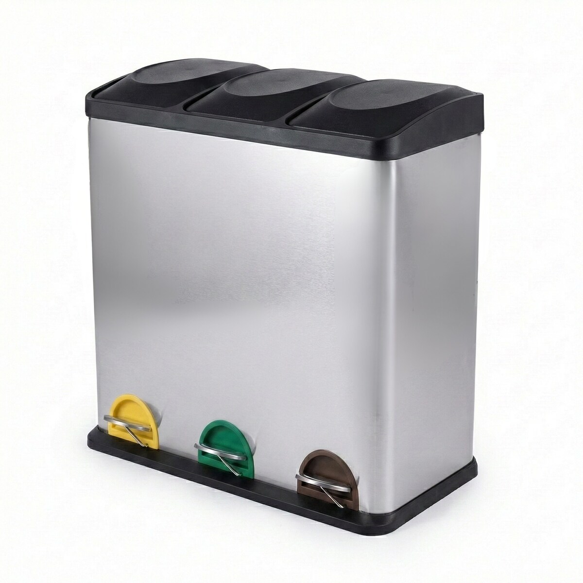 Trzykomorowy kosz do segregacji śmieci ESLI, 60 l