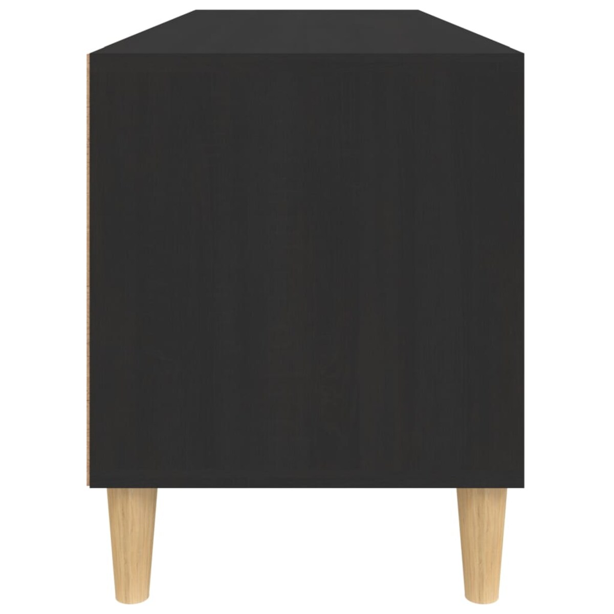 vidaXL Szafka pod TV, czarna, 100x34,5x44,5cm, materiał drewnopochodny