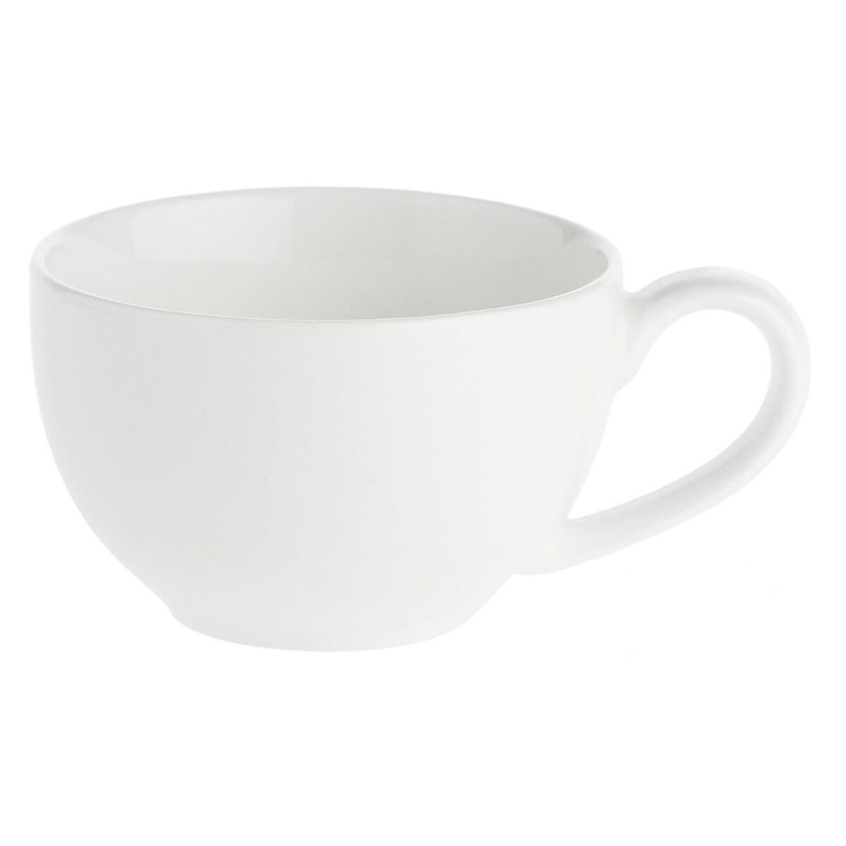 Zestaw 4 filiżanek ze spodkiem Essenziale - Biały, 350 ml