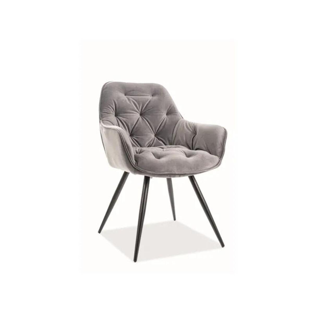 Krzesło CHERRY VELVET szare