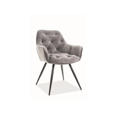 Krzesło CHERRY VELVET szare