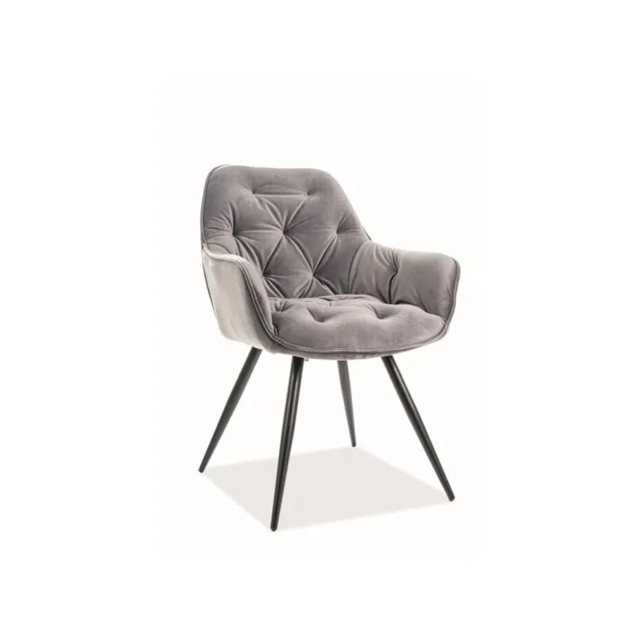 Krzesło CHERRY VELVET szare