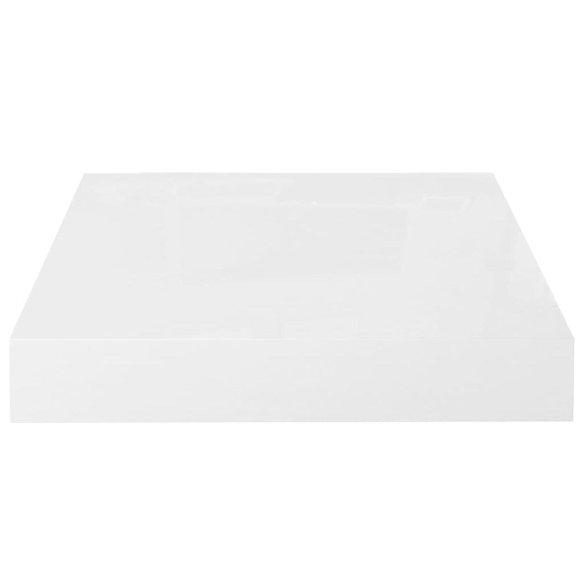 vidaXL Półka ścienna, biała, wysoki połysk, 23x23,5x3,8 cm, MDF