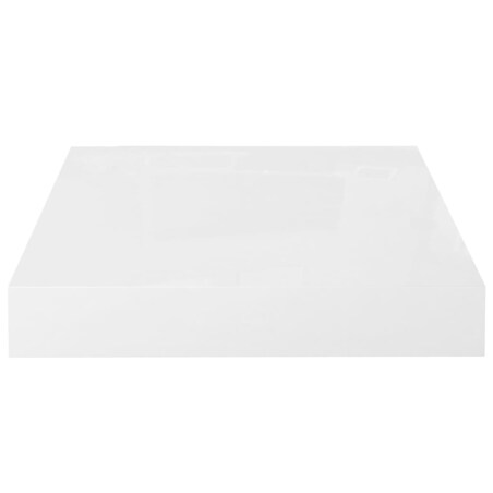vidaXL Półka ścienna, biała, wysoki połysk, 23x23,5x3,8 cm, MDF