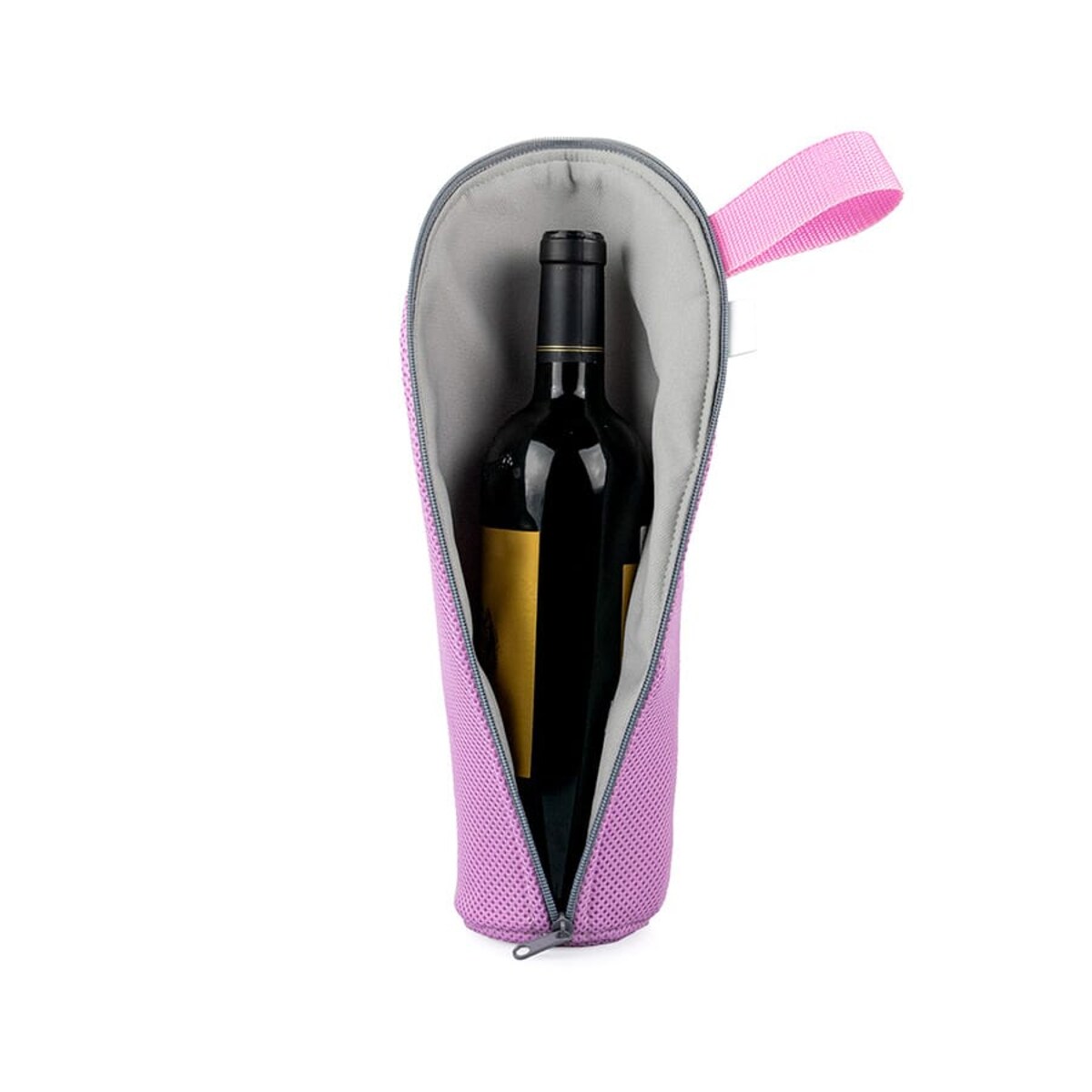 Etui podróżne, opakowanie na butelki z zamkiem różowe